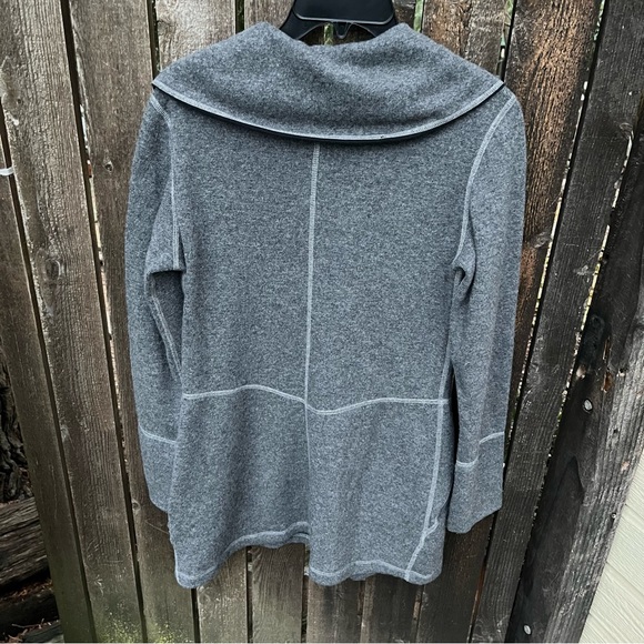 Prana Sephra Full Zip Recycled Wool Blend Shawl Collar Sweater Jacket Sz S - Picture 8 of 16